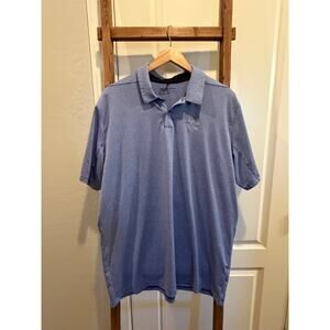 Nike Golf- Blue and White Stripe Polo. World Golf Hall of Fame-XL